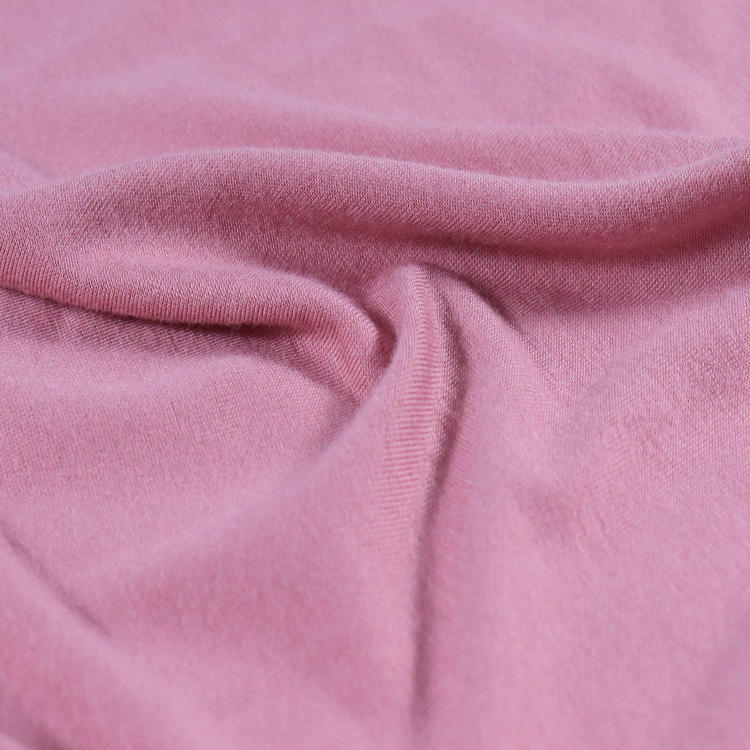 Fiação de anel de viscose 260GSM, jersey de elastano, tecido de malha para vestuário
