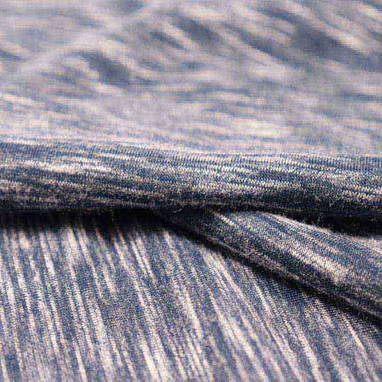 T/R Spandex Jersey, tecido de tricô de poli/viscose, corante espacial