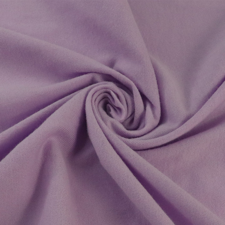 Jersey simples 100% algodão 40s, tecido de tricô para roupa de dormir