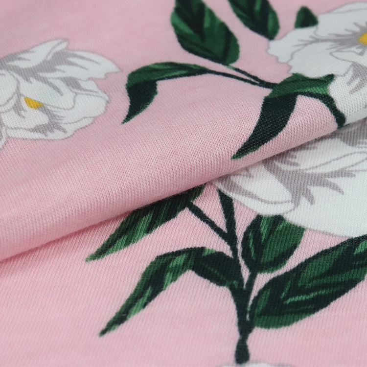 Camisola simples 100% algodão supima, impressão reativa, tecido para pijamas