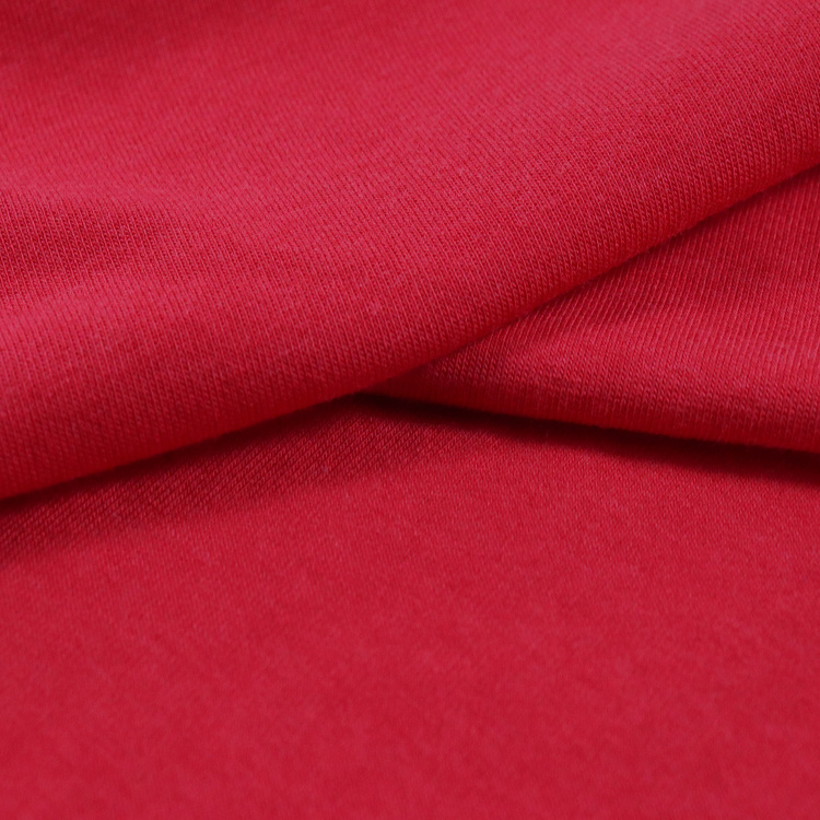 Jersey simples de algodão de poliéster, tecido de tricô Tc para pijamas