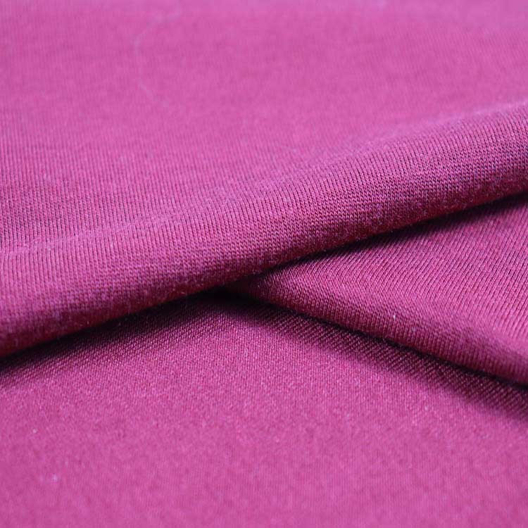 Jersey simples de poliéster viscose, 125GSM, tecido de tricô para pijamas
