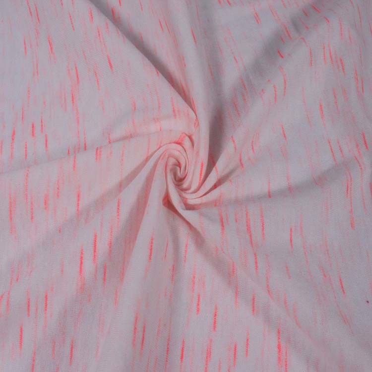 Camisa simples de algodão Xt-161, 160GSM, listras e pontos, malha tingida de fios, lavada com enzimas