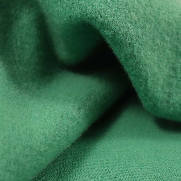 Tecido de lã CVC 320GSM, felpudo, escovado