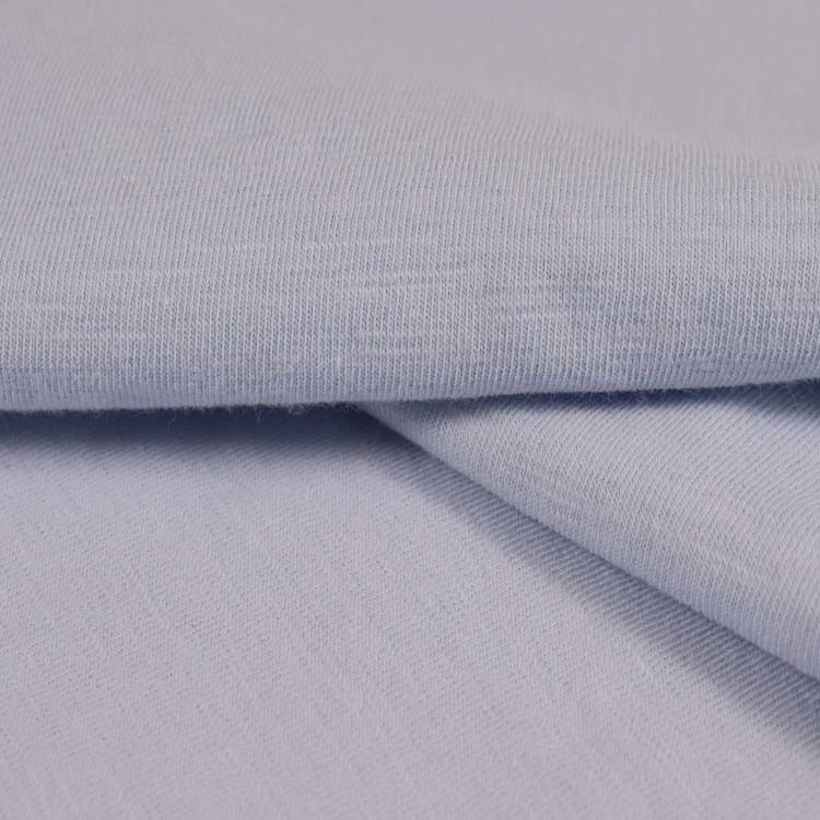 Jersey de algodão spandex, tecido de pijama Slub, 150GSM