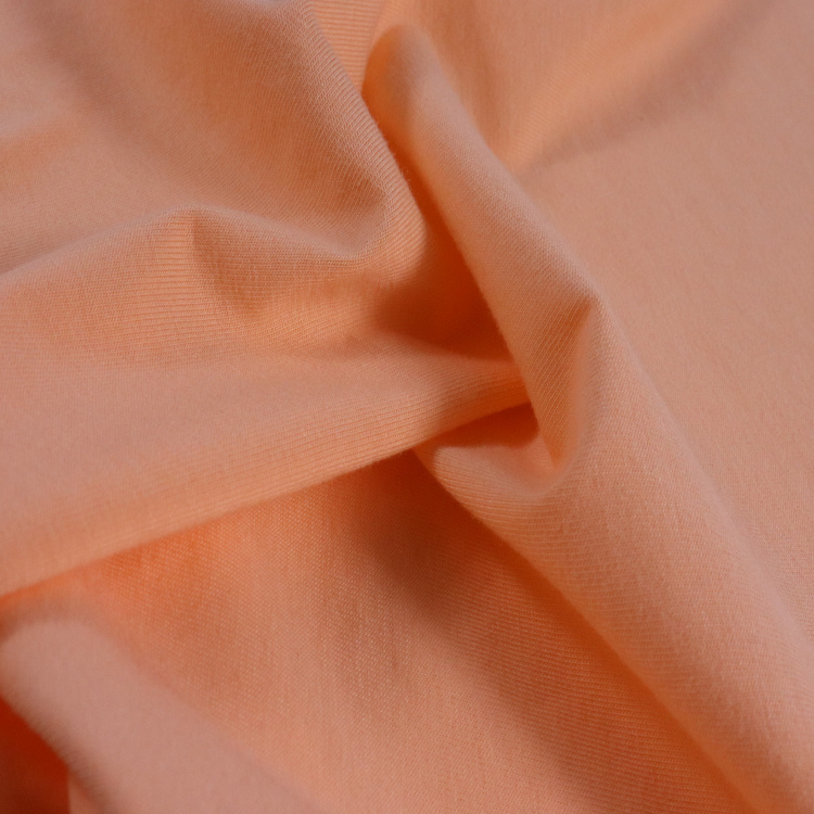 Camisola de algodão e elastano de bambu 220GSM, tecido de tricô para pijamas