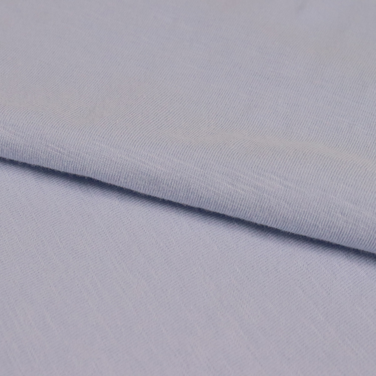 Camisola elástica de algodão dos anos 40, tecido Slub, 150GSM