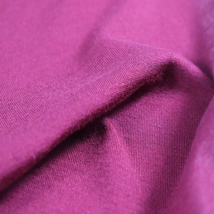 Jersey simples de poliéster viscose, 125GSM, tecido de tricô para pijamas