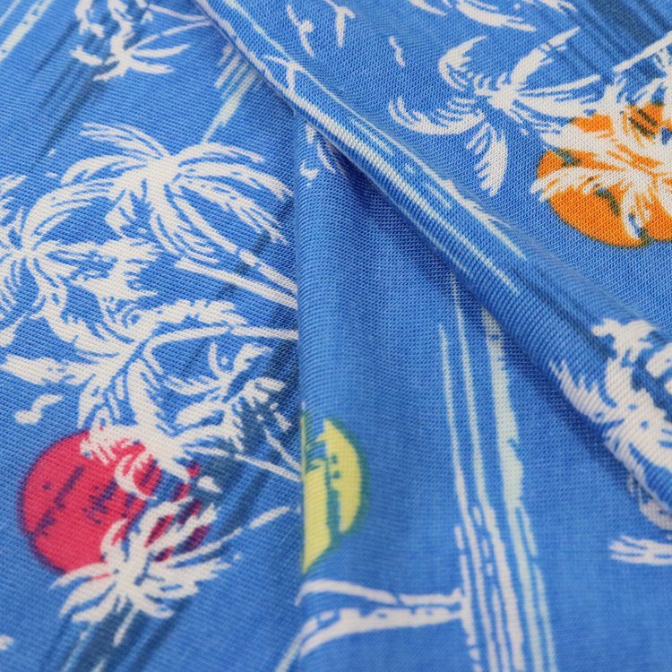 Camisola elástica modal anos 50, estampa reativa, tecido de tricô para pijamas