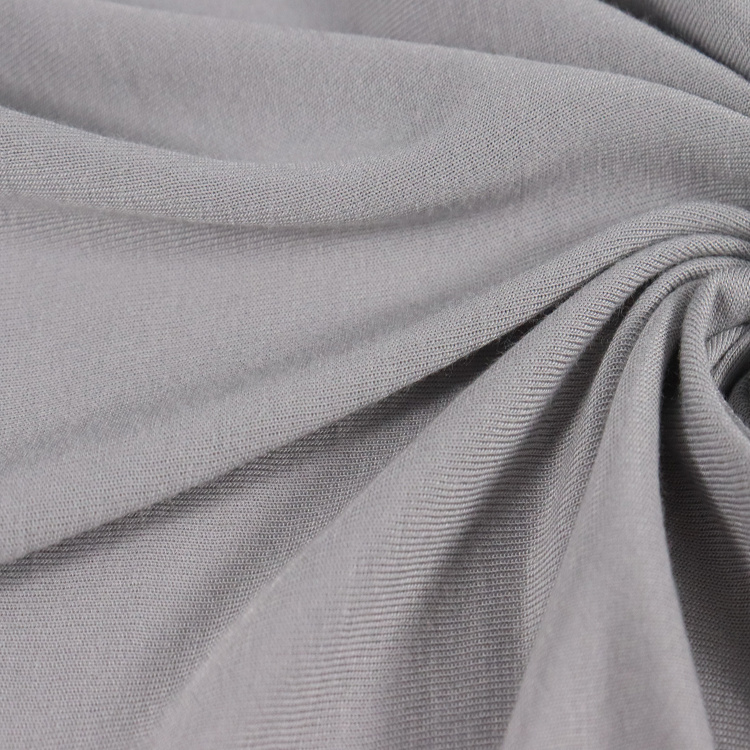 Camisola elástica de algodão de bambu 180GSM, tecido de malha para roupa de dormir
