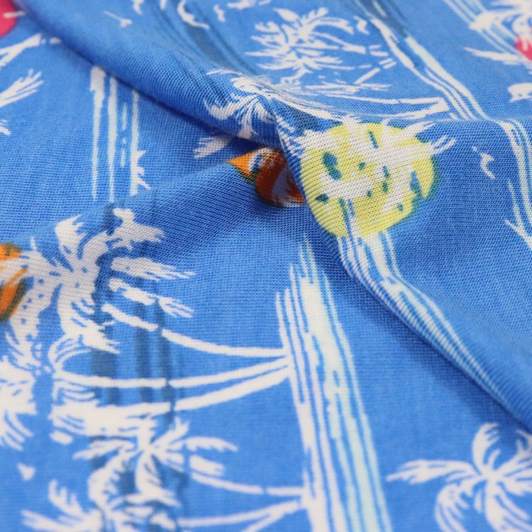 Camisola elástica modal anos 50, estampa reativa, tecido de tricô para pijamas