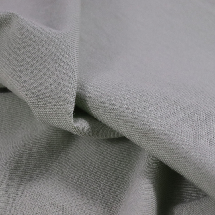 Jersey elástico de algodão orgânico Tencel, tecido de tricô para roupas íntimas